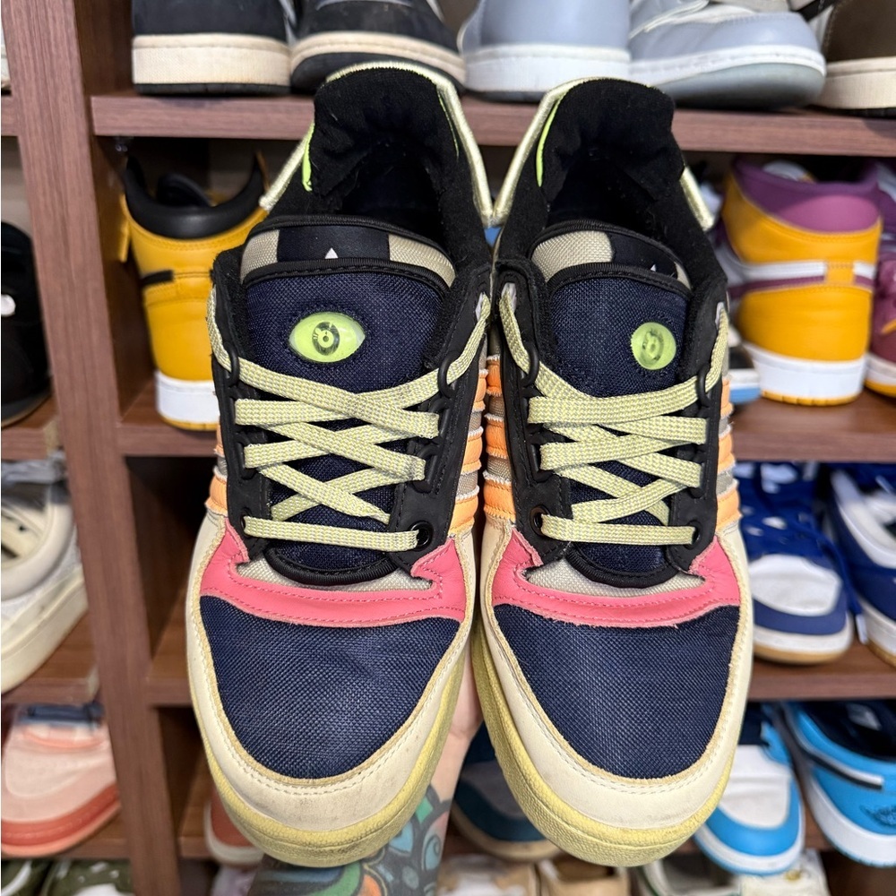 Bad Bunny multicolor Adidas forum sneakers